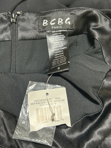 BCBG MaxAzria BCBG Paris Black Silk Halter Gown Sz 6 NWT Prom Wedding Gala Sexy - Picture 8 of 20
