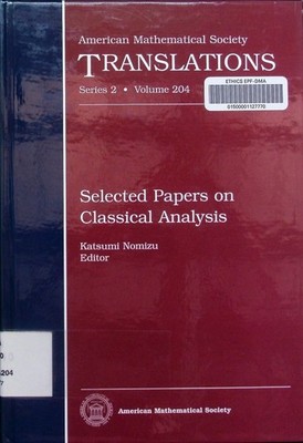 Selected papers on classical analysis Katsumi Nomizu, ed.. Translations Series 2