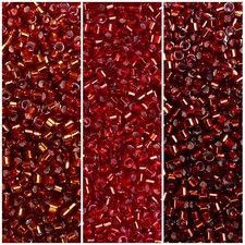 Miyuki Delica 11/0 Silver Lined Fire Collection DB601 DB602 DB603 3 Tubes