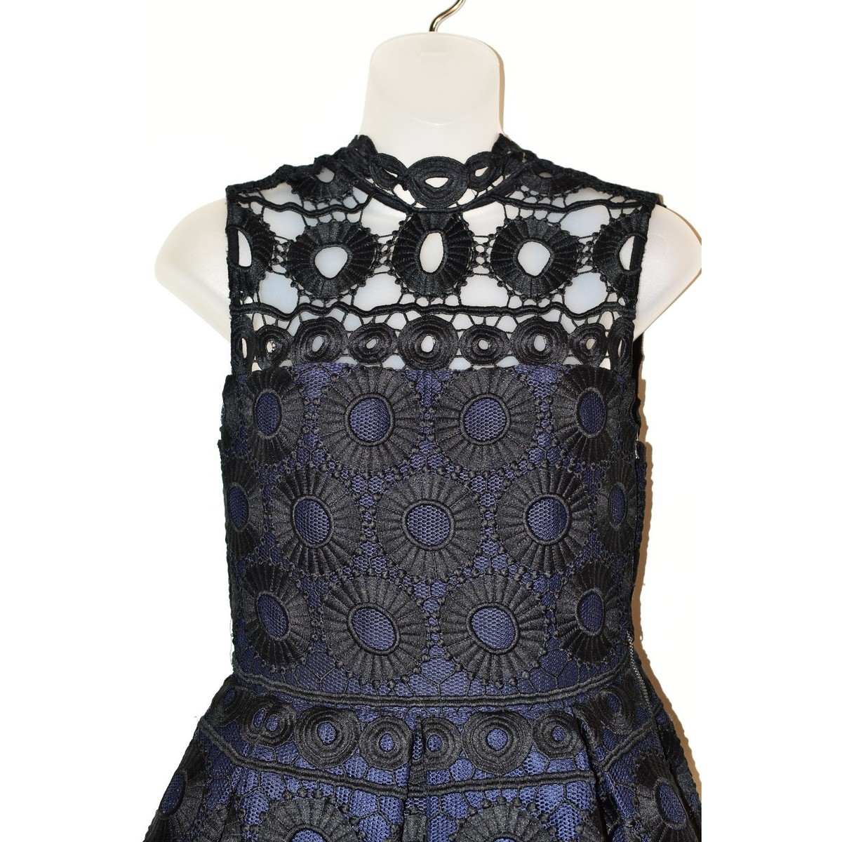 Maje Women's 1 Rodeo Bonded Lace Flared Dress Black Navy Blue Mini Guipure New | eBay Maje Women's 1 Rodeo Bonded Lace Flared Dress Black Navy Blue Mini Guipure New | eBay