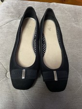 Ladies Black Dolly Shoes Size 7 From TU