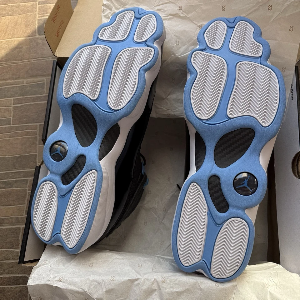 NEW Nike Air Jordan 6 Rings Men's Sz US 18 UK 17 Black Blue 322992-041 Sneakers - Image 3 of 4