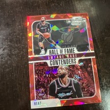 2018-19 Panini Optic - HOF  Contenders Dwyane Wade #19 Red Cracked Ice Prizm