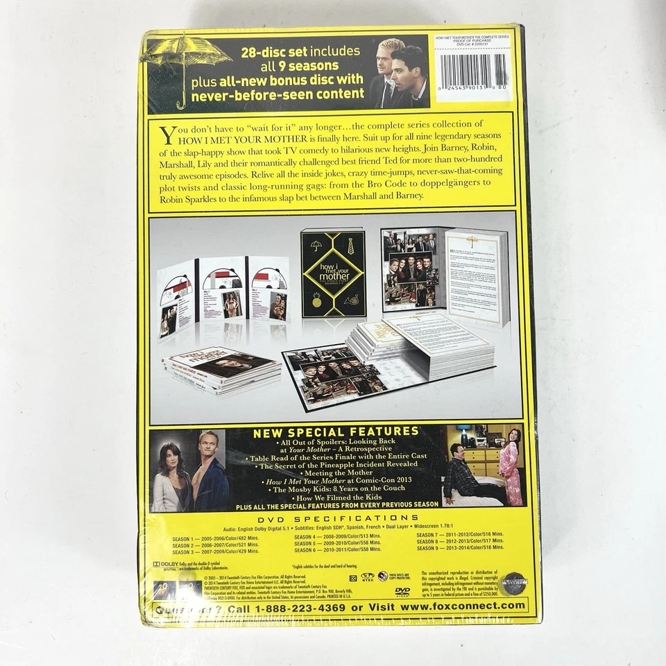 New How I Met Your Mother: The Whole Story (DVD, 2014, 28-Disc Set, Subtitled) - Image 2 of 3