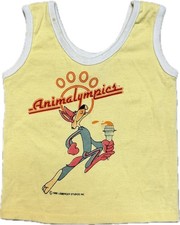 Vintage 1980 Animalympics Tank Top Kids Size 2T Toddler Olympics Lisberger 80s