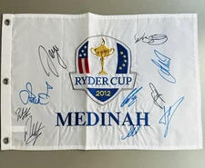 2012 Ryder Cup Team Europe Signed Flag Autograph PSA LOA Auto Rory McIlroy