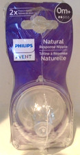 Philips AVENT Silicone Natural Response Baby Bottle Nipples Flow 2, 0M 4 Nipple