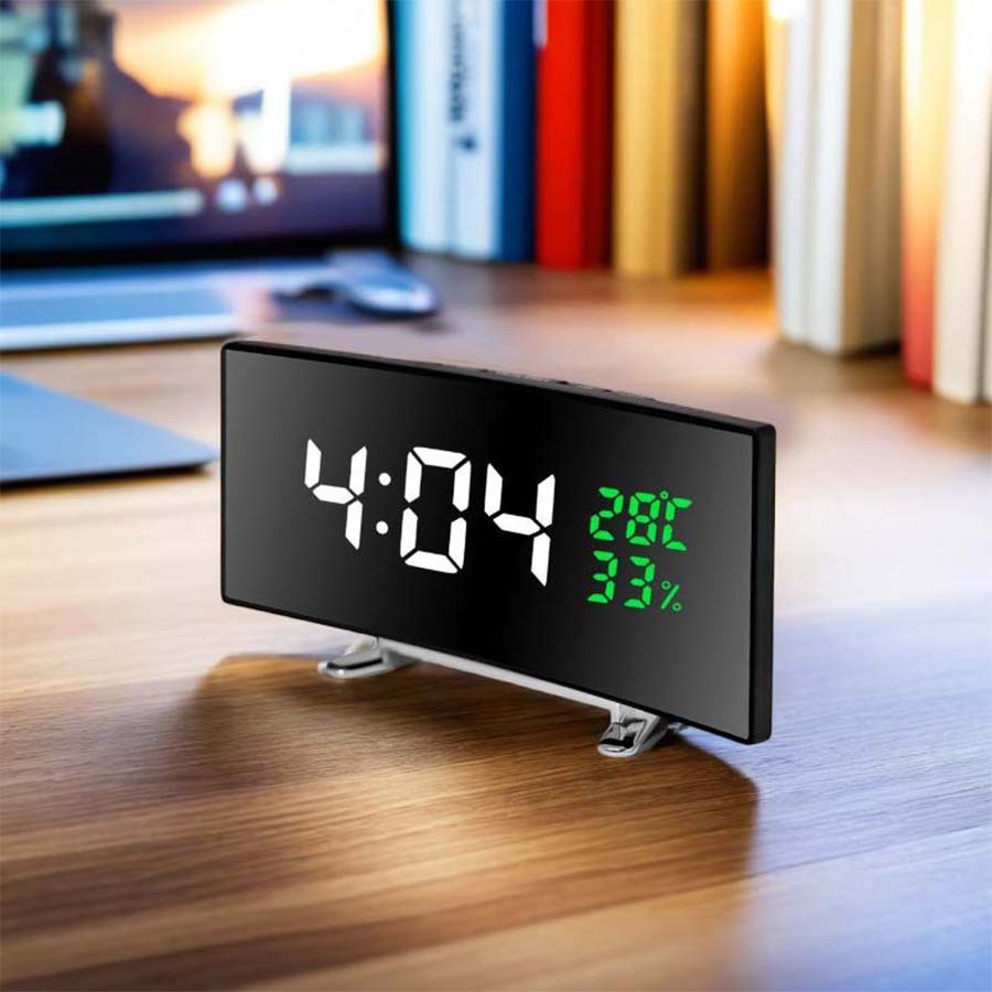 Digital LED Large Display Wall Desk Alarm Clock With Calendar Temperature Date