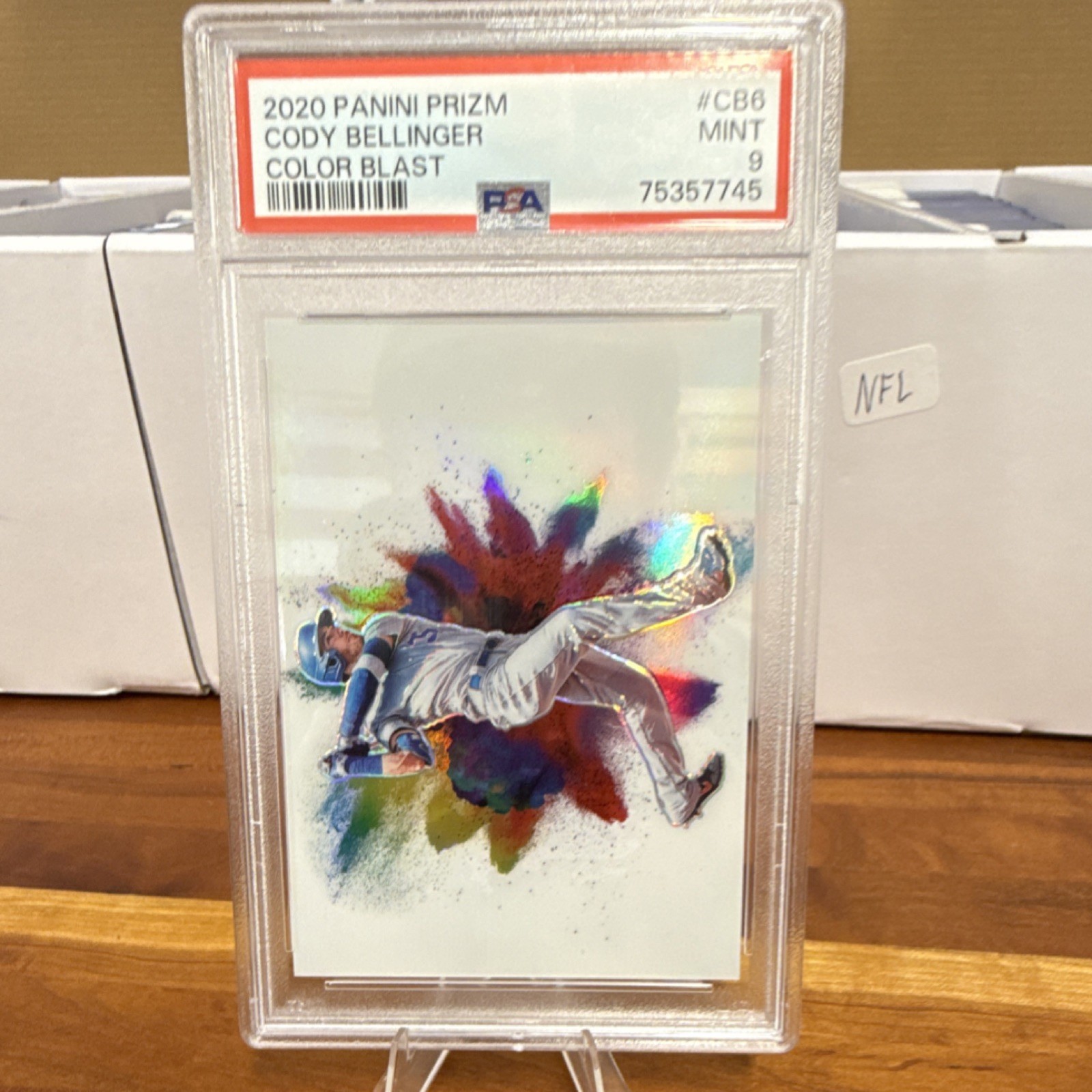 Panini 2020 Prizm Color Blast Cody Bellinger #CB6 PSA 9 Los Angeles Dodgers MLB