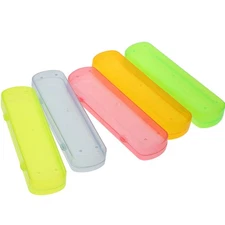 5 Pcs Toothbrush Container Case and Toothpaste Holder Travel for Carrying