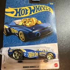 Hot Wheels Rodger Dodger 2.0 Blue/Gold/Yellow 1:64 Diecast Unopened Box