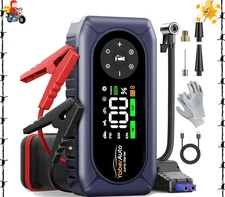 YaberAuto 9-in-1 Jump Starter with Air Compressor 4500A 150PSI Portable Car