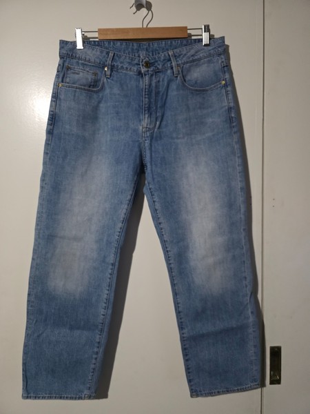 Womens G-STAR RAW 3301 Light Blue Mid Waisted Boyfriend Jeans - Size 30" (T70)
