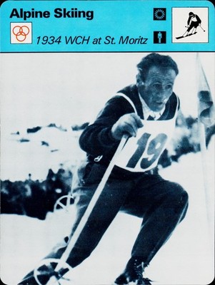 1977-79 Sportscaster Series 42 1934 WCH at St. Moritz #42-11c