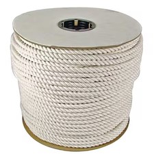 Rope, 600Ft, Wht, 3/8 In. Dia.,  Cotton,  Ctf066-01