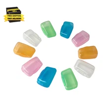 10 Pieces Portable Toothbrush Containers Travel Toothbrush Cap Cover Tooth Brush