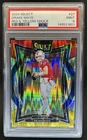 2024 Panini Select Drake Maye Concourse RC Red and Yellow Prizm Shock #27 PSA 9