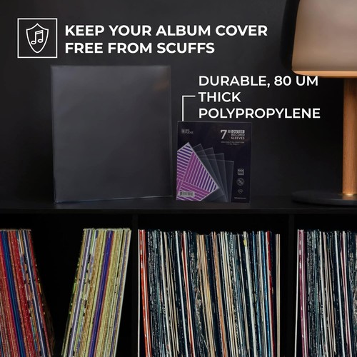 Big Fudge 100x Vinyl Record Outer Sleeves 7 inch Durable & Wrinkle (US IMPORT) - Photo 5/6