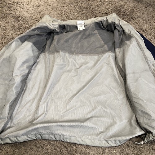 Vintage Adidas Windbreaker Track Jacket Men Size 2XL Blue Mesh Lined Hip Hop - Picture 8 of 11