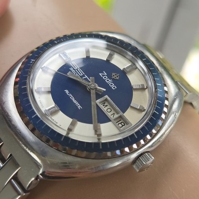 Vintage ZODIAC SST 36000 men's automatic watch day/date Two-tone