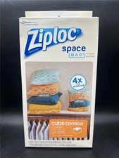Ziploc Space Bag Cube Combo 1LG & 1XLG Vacuum Seal Storage Bags 2ct.