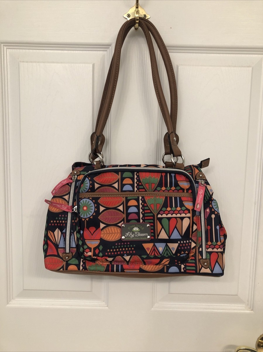 Lily Bloom Multicolored Satchel Bag Shoulder Purse Primary Colors  View 2