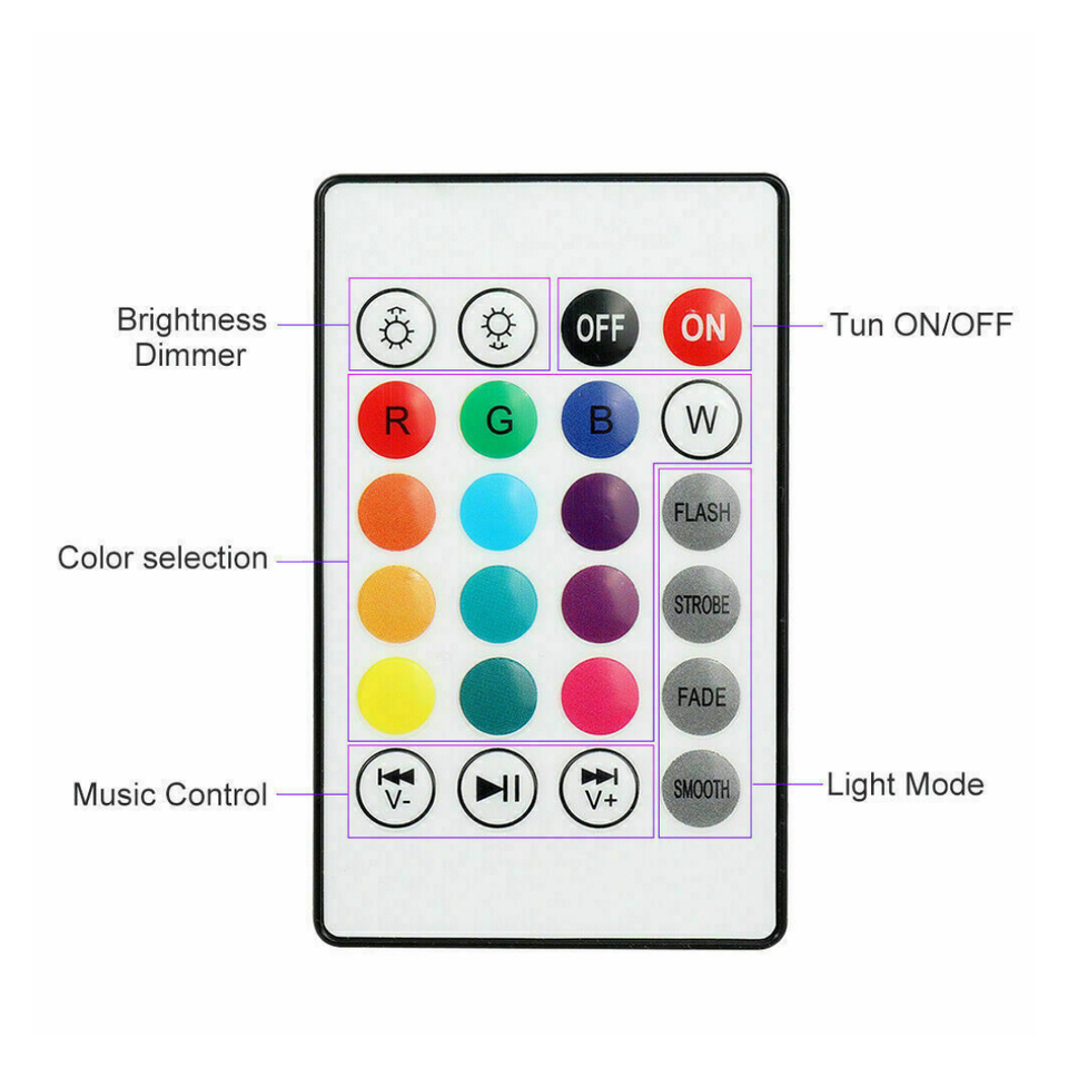 2PACK- Wireless Bluetooth Speaker E27 Bulb LED Light Music RGB Color ...