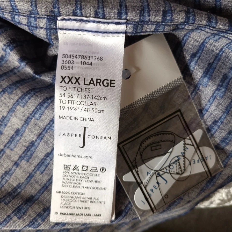Jasper Conran Men's Shirt. Navy Blue. Size 3XL. BNWT. - Image 3 of 4
