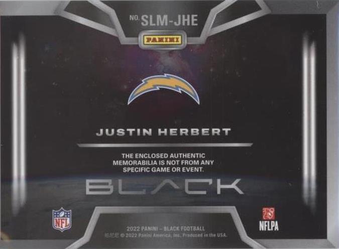 2022 Panini Black Justin Herbert #SLM-JHE for sale | eBay