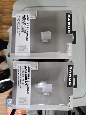 2x SANUS WSWM21 Adjustable Wireless Speaker Wall Mounts - White (Single)