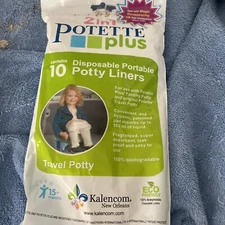 2 In 1 Potette Plus Disposable Potty Liners Set Of 10 New