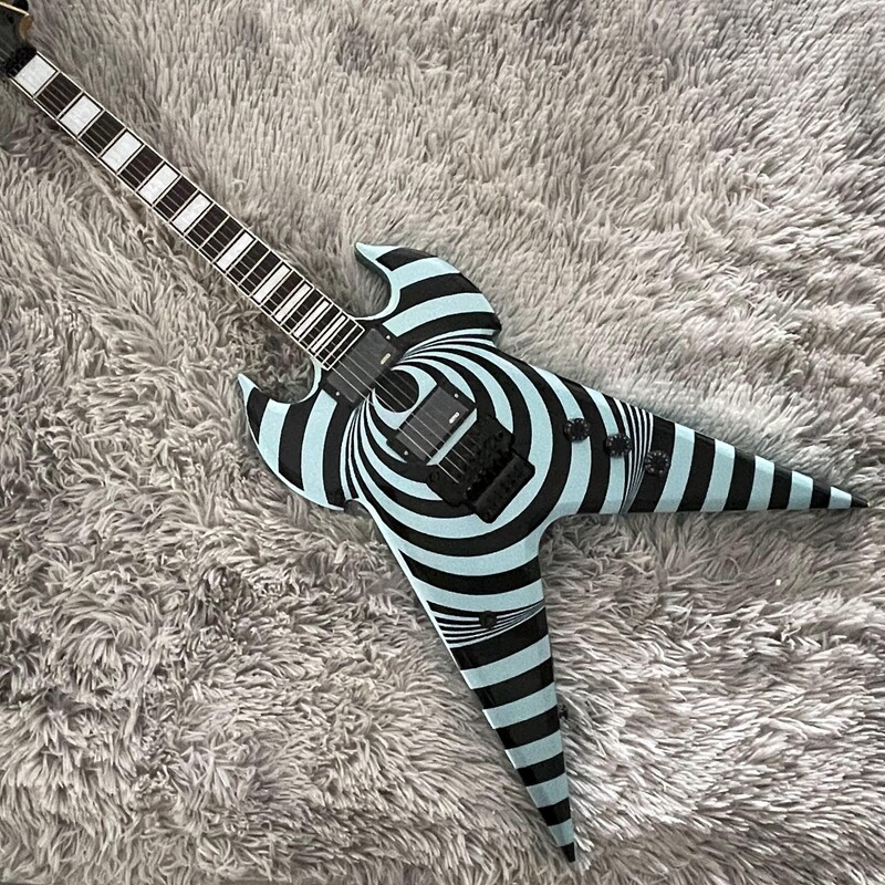 Wylde Audio Warhammer Blue Electric Guitar FR Bridge Black