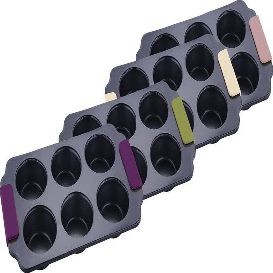 Moldes y bandejas negros silicona para horno