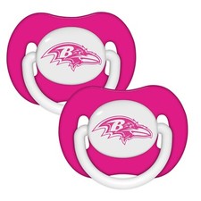 Baltimore Ravens 2-pack Pink Infant Pacifier Set - NFL Baby Girl Pacifiers