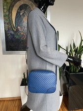 GUCCI GUCCISSIMA GG LEATHER BREE CAMERA BAG LEATHER BLUE SHOULDER BAG