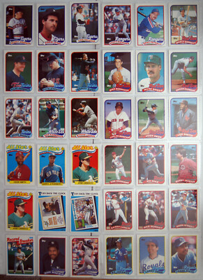 1989 Topps Baseball Vintage 170 Card Set in acid free pages w