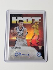 Panini Hoops 2023 Filip Petrusev 76ers Rookie RC Hot Signatures Auto NBA