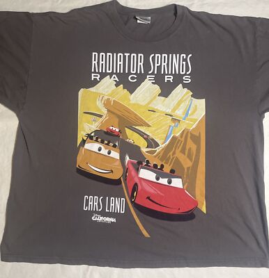 Disney Parks Cars Land Grey T Shirt Size 3XL California Adventure 