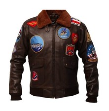 Leather Jacket Flight WW2 Bomber Brown Jacket
