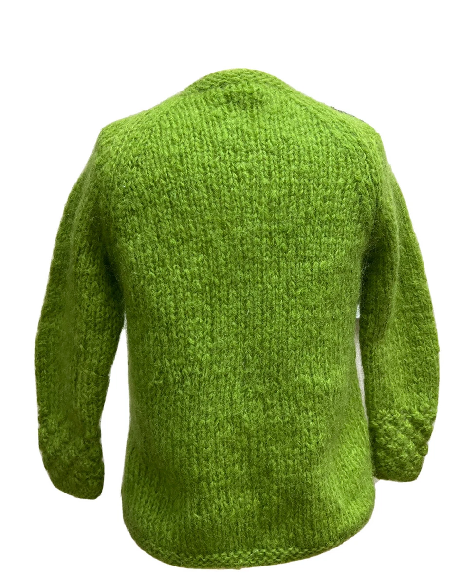 Green cheap mohair cardigan