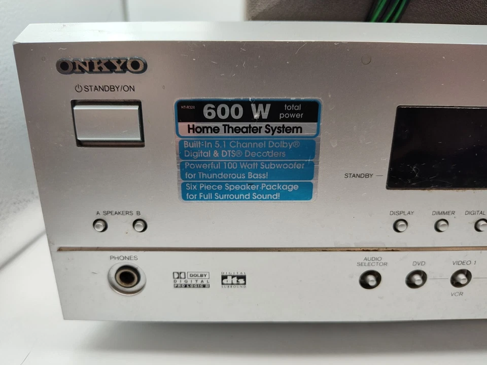 Onkyo-AV Receiver-HT-R320-5.1 CH.-600 W-Home Theater System-W/Speakers-POWERS ON - Image 2 of 4