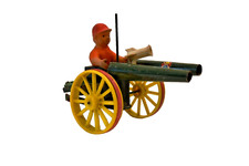 Antico Cannone come Un Tipo Di Artiglieria Crewmember Latta Giocattolo Gomma