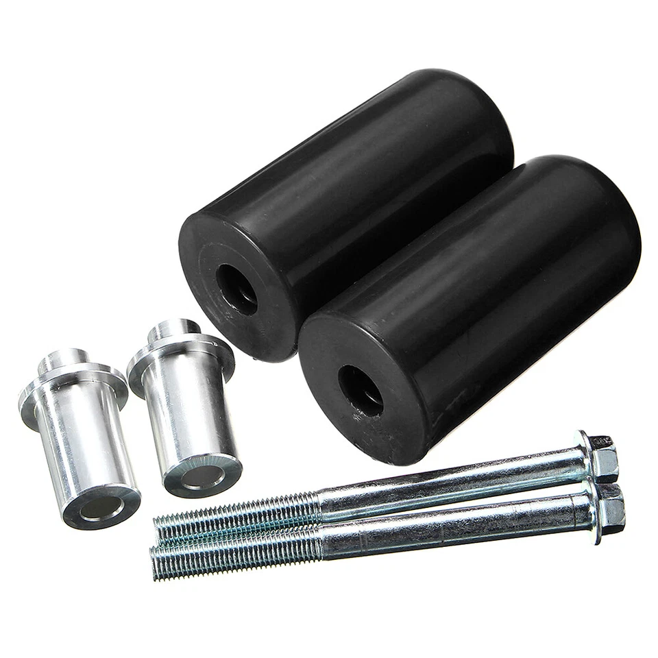 Black Universal Motorcycle Frame Sliders Anti Crash Protector For Yamaha Suzuki Foto 2 de 4