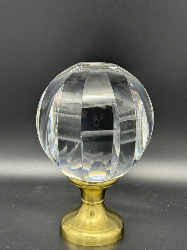 Финиал Newel Post из тяжелого стекла и латуни, 6,3 фунта, высота 7 дюймов - Изображение 4 из 4