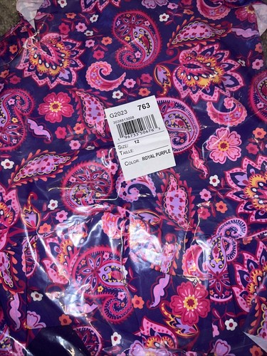 Gymboree 12 Girls Swim Splish Splash Purple Paisley Swimsuit NWT Bathingsuit - Picture 2 of 2