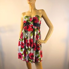 Twik Simons Mini Tube Dress Sz L Vintage Y2K 90s Sleeveless Strapless USA Made