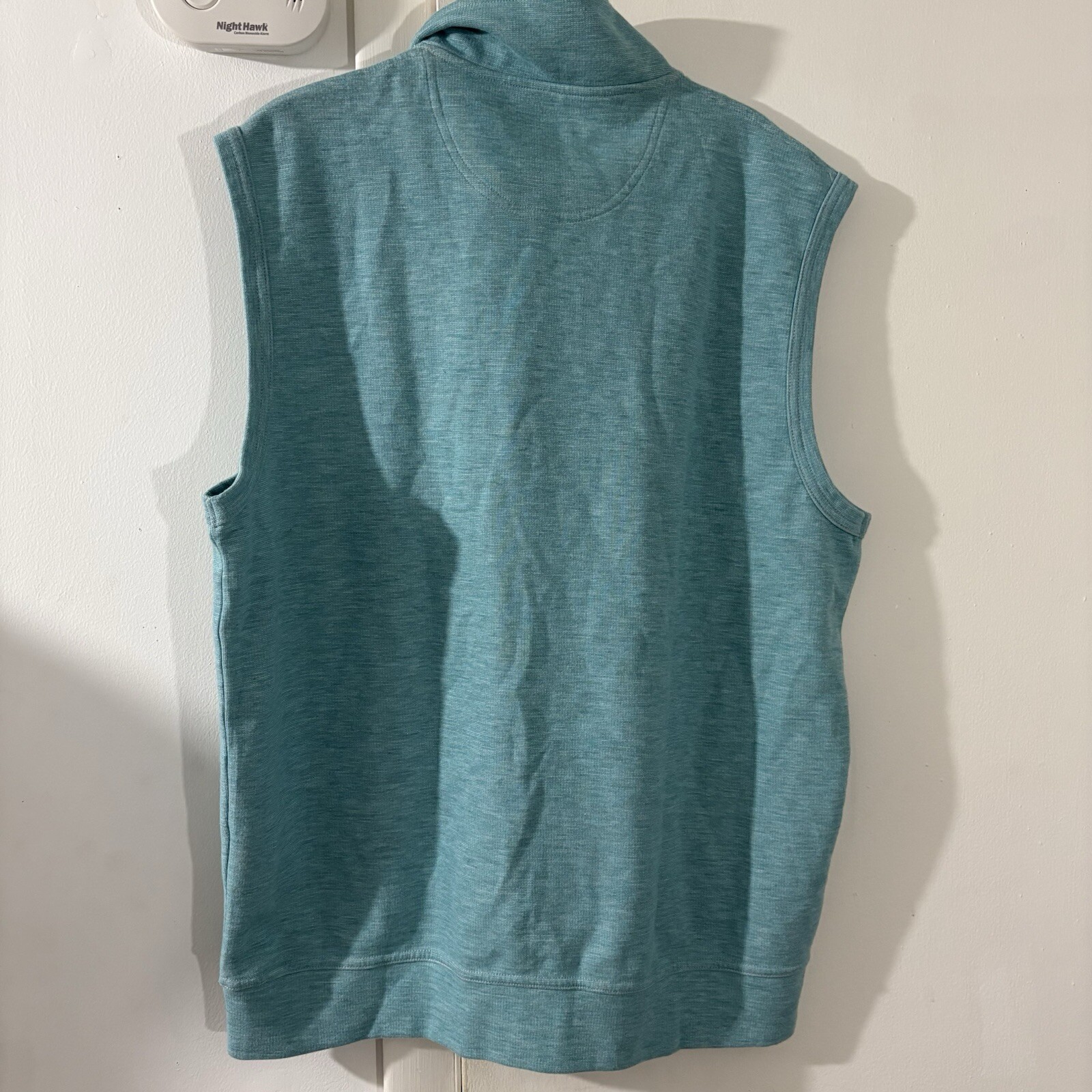 Oxford Golf Vest Mens L Blue 1/4 Zip Pullover Cotton Blend Outdoor Casual Preppy