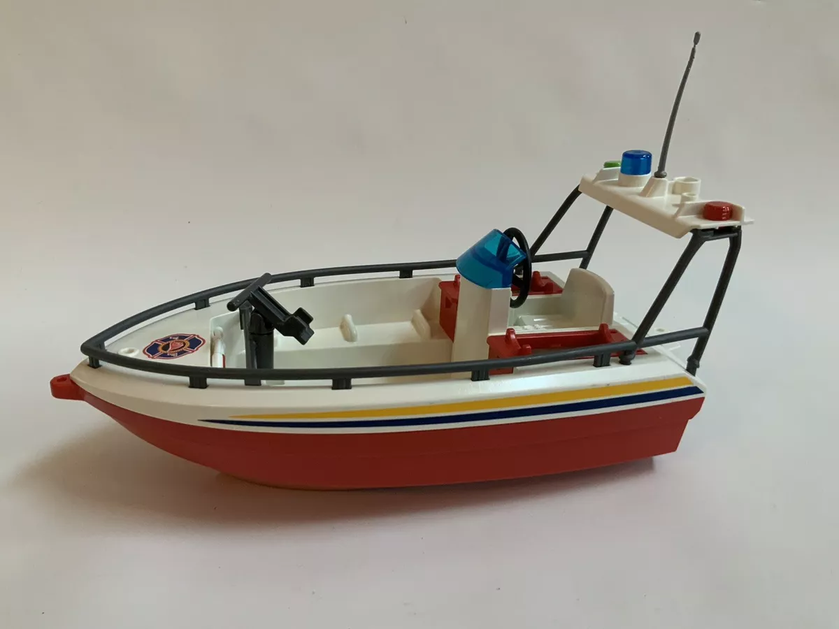 Playmobil 4823 2009 Fire Rescue Boat INCOMPLETE FOR PARTS