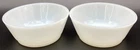 Set Of 2 Vintage Anchor Hocking Fire King Small White Dessert Custard Bowls
