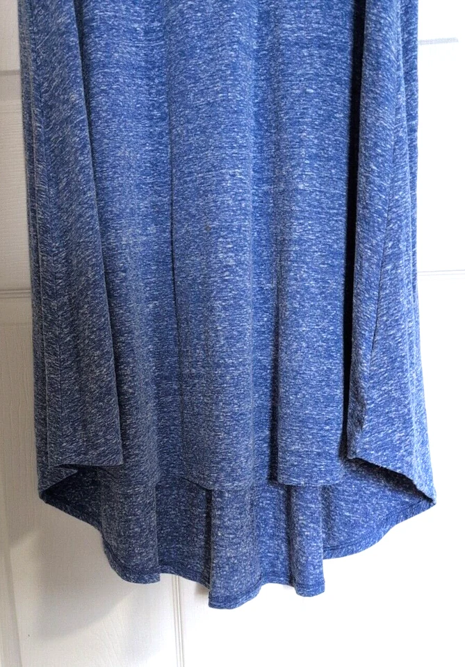 Lularoe Talla S Azul Jaspeado Alta-Lo Camiseta Midi Vestido Carly Simplemente Cómodo Foto 3 de 4